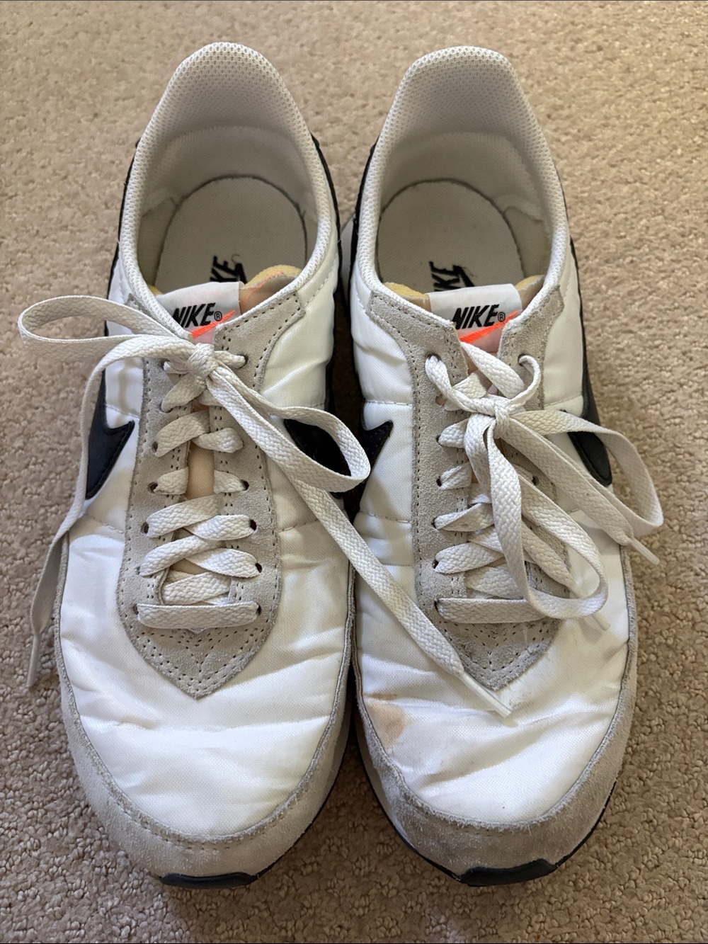 Nike Women’s White and Black Retro Runner Sneakers
